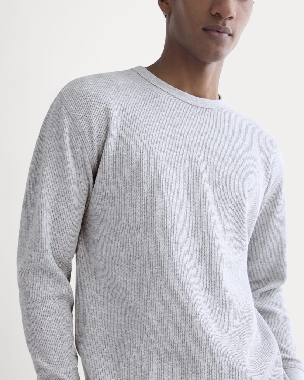Thermal Crew in Cozy Waffle | Soft Heather Grey - Image 4