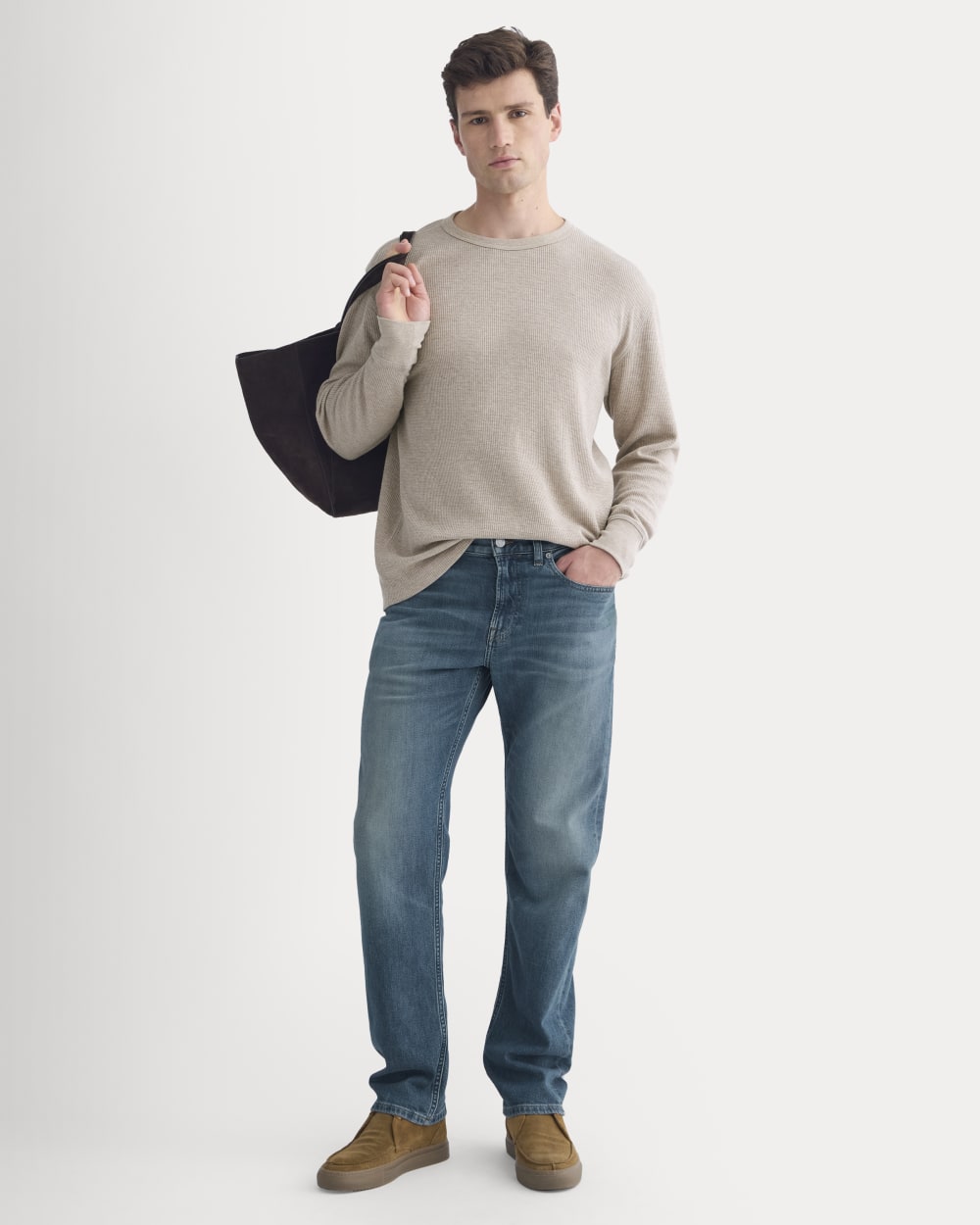 Thermal Crew in Cozy Waffle | Heathered Oatmeal - Image 3