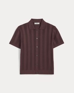 Alternative view of The No-Sweat Ribbed Polo | Dark Mahogany