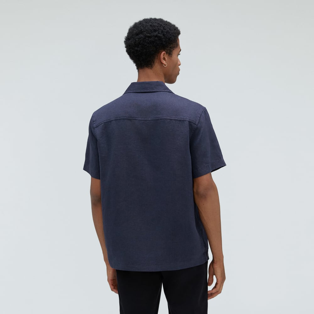 The Resort Shirt in Linen | Deep Navy - Image 3
