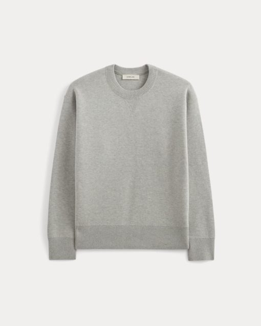 Alternative view of Luxe Merino Double-Knit Sweater |  Heathered Grey