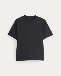 Alternative view of Relaxed Midweight Tee | Black