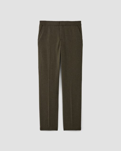 Alternative view of The Wool Flannel Pant | Dark Green