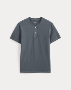 Alternative view of The Essential Organic Garment-Dyed Henley | Navy
