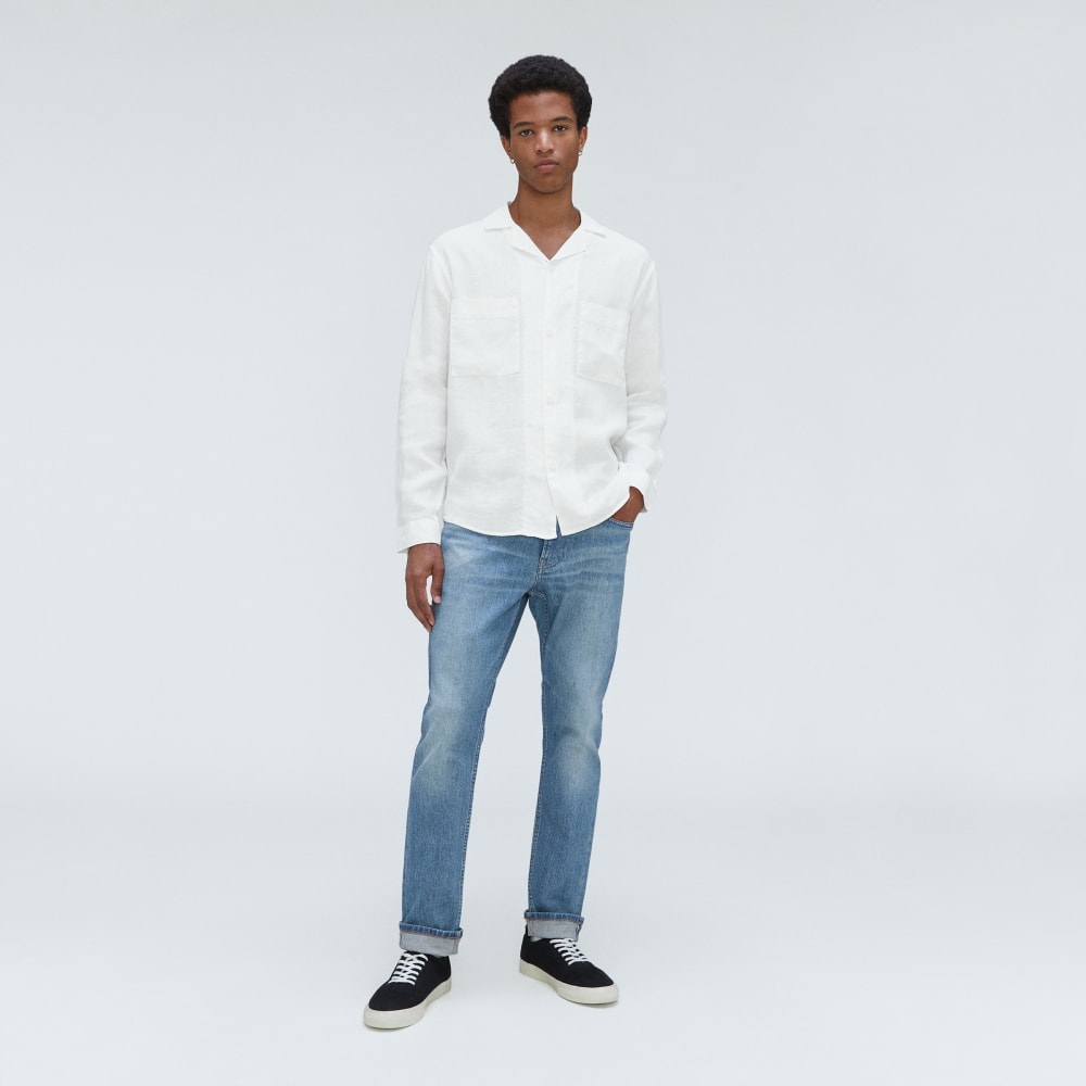 The Long Sleeve Linen Camp Shirt | White - Image 6