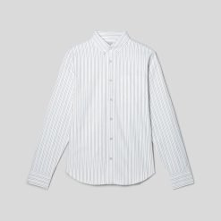 Alternative view of The Classic Oxford Shirt | Canvas / Mauve / Chocolate | Tall