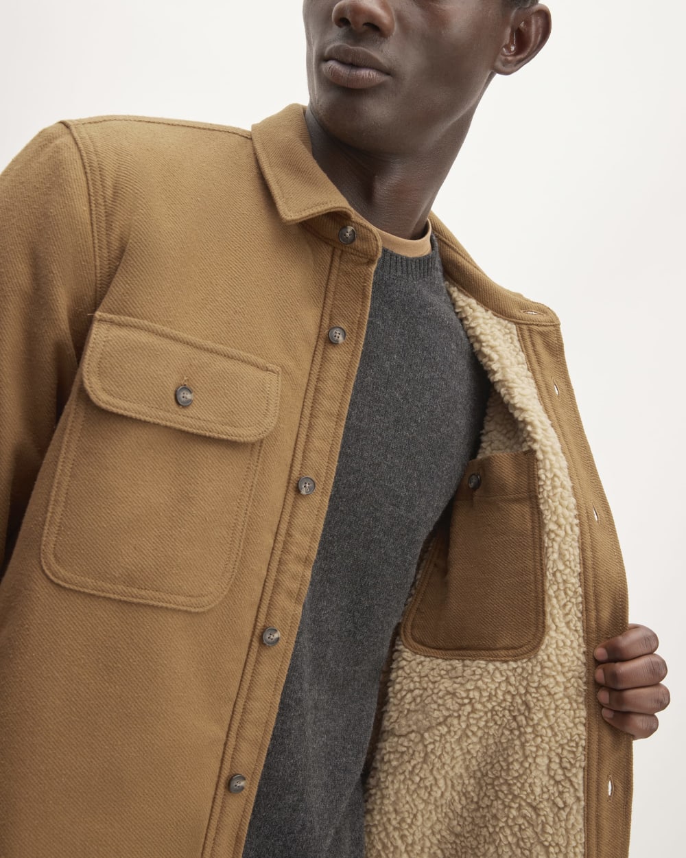 The ReNew Fleece-Lined Heavyweight Overshirt | Toasted Coconut - Image 4