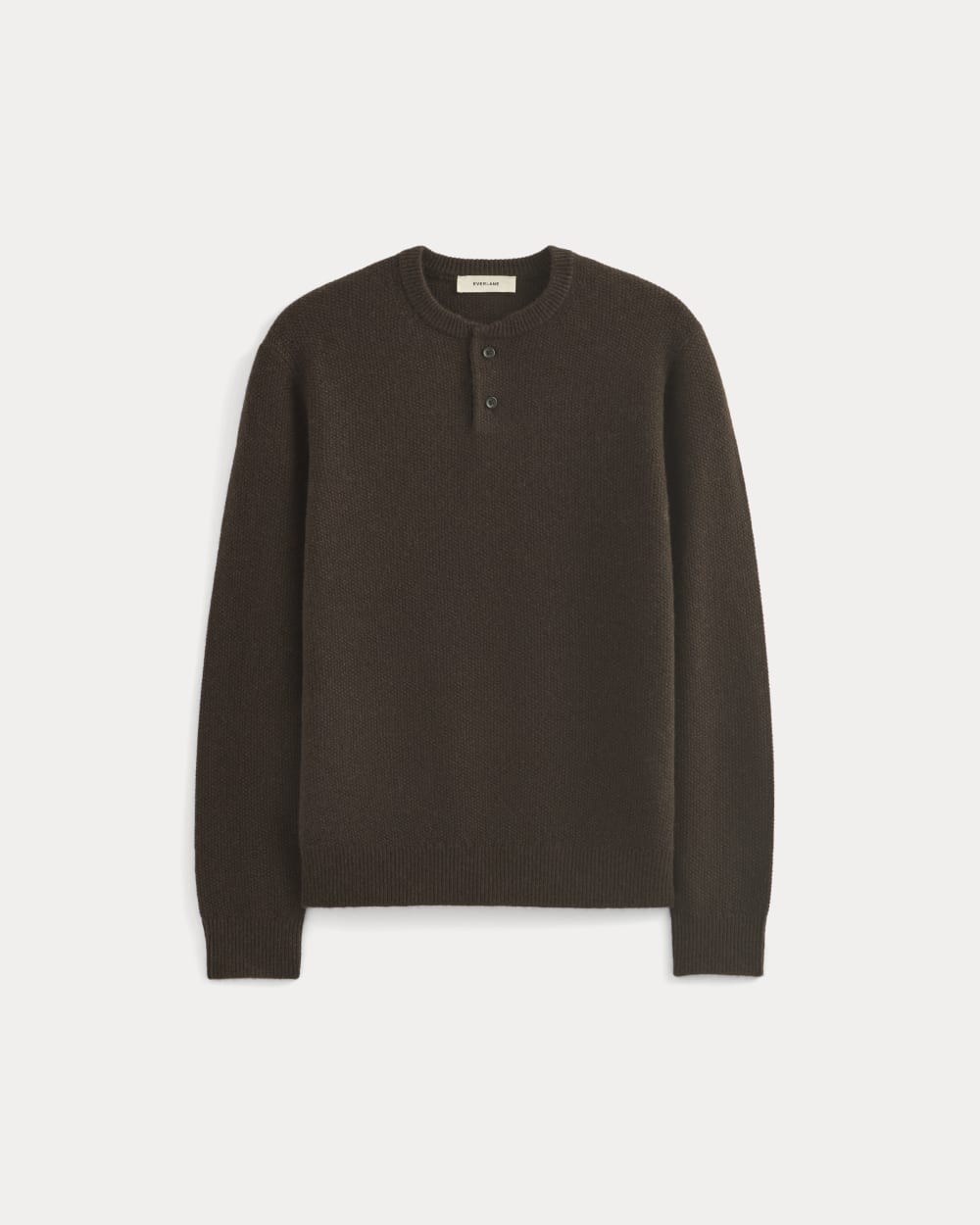 Henley in Wool Cashmere | Americano - Image 2