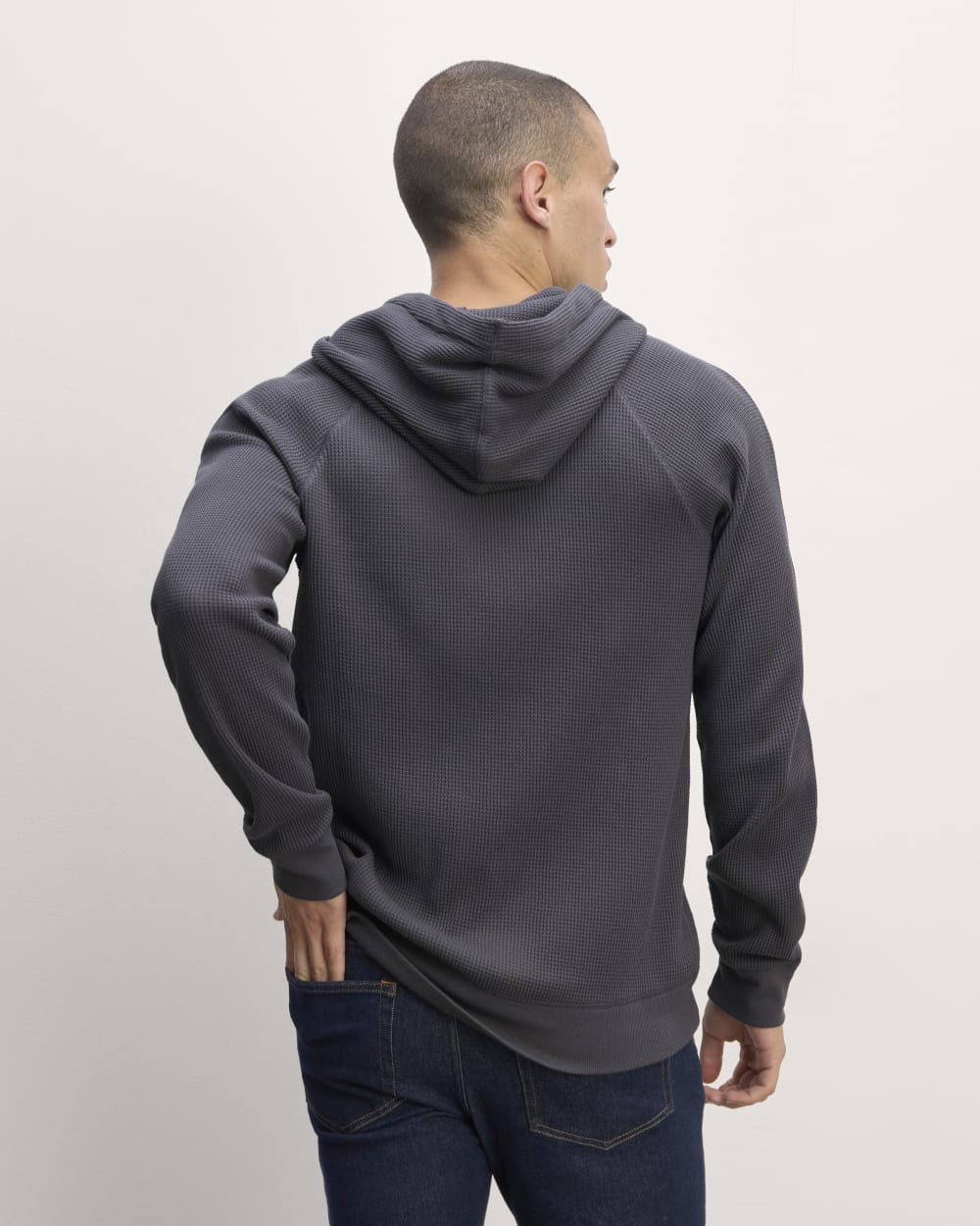 The Waffle-Knit Hoodie | Graphite - Image 6