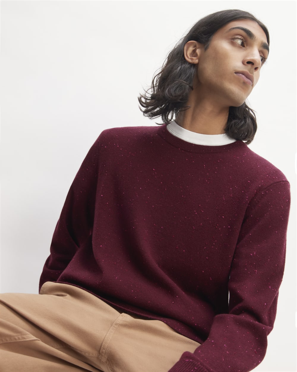 The Cashmere Crew | Burgundy Donegal - Image 5