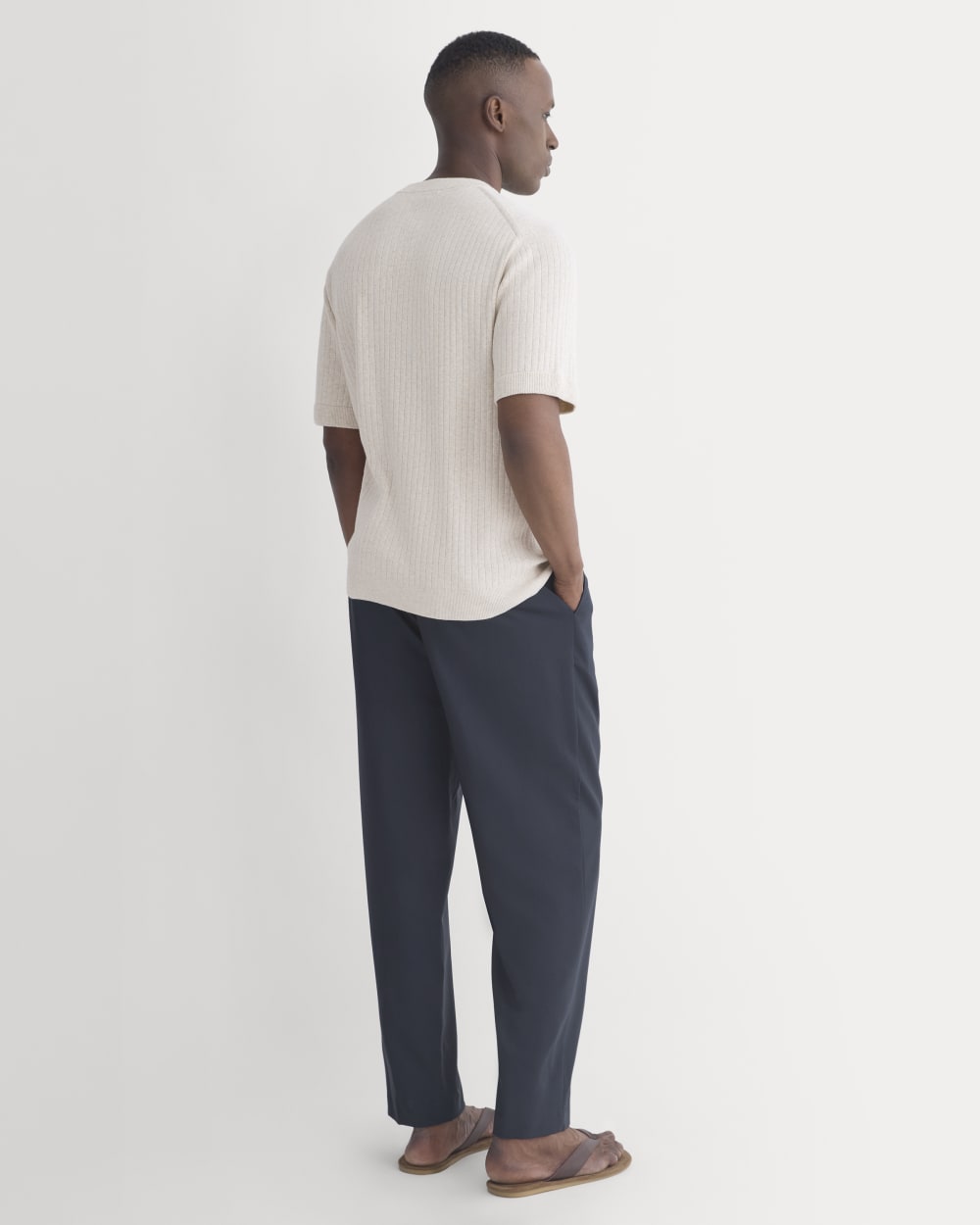 Textured Knit Tee | Heathered Oat - Image 5