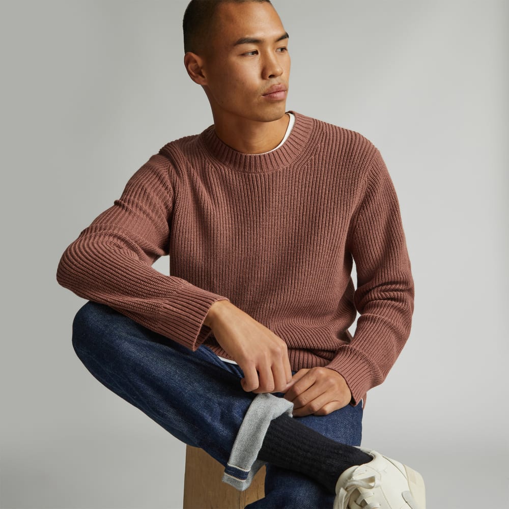 The No-Sweat Ribbed Crew | Carob Brown - Image 4