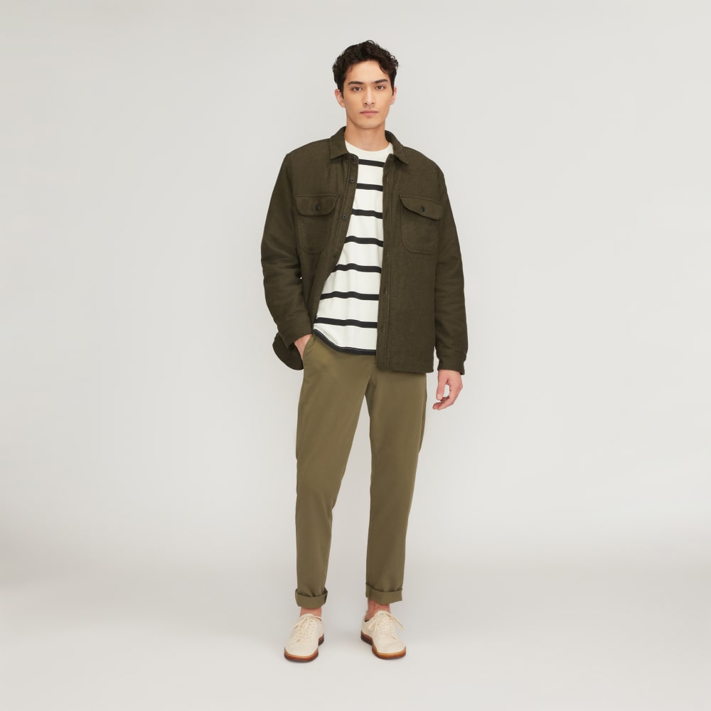 The ReNew Fleece-Lined Heavyweight Overshirt | Heathered Green - Image 6