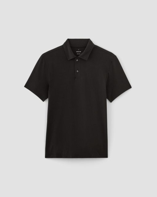 Alternative view of The Premium Weight Short-Sleeve Polo | Black
