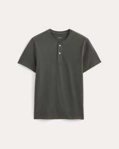 Alternative view of The Essential Organic Garment-Dyed Henley | Black