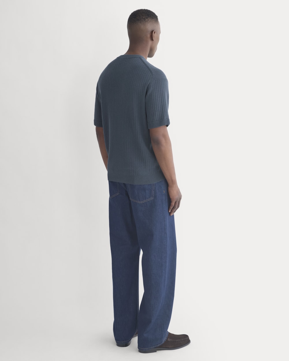 Textured Knit Tee | Midnight Navy - Image 5