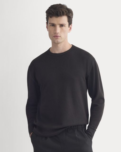 Thermal Crew in Cozy Waffle | Black