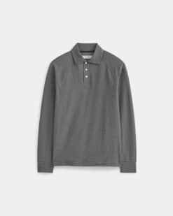 Alternative view of Startup Raglan Polo | Black Chambray