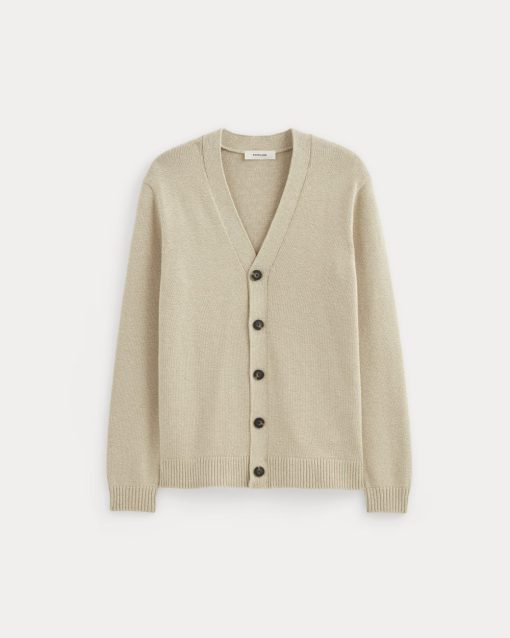 Alternative view of The Classic Cardigan in Everyday Cotton | Desert Sand / Natural