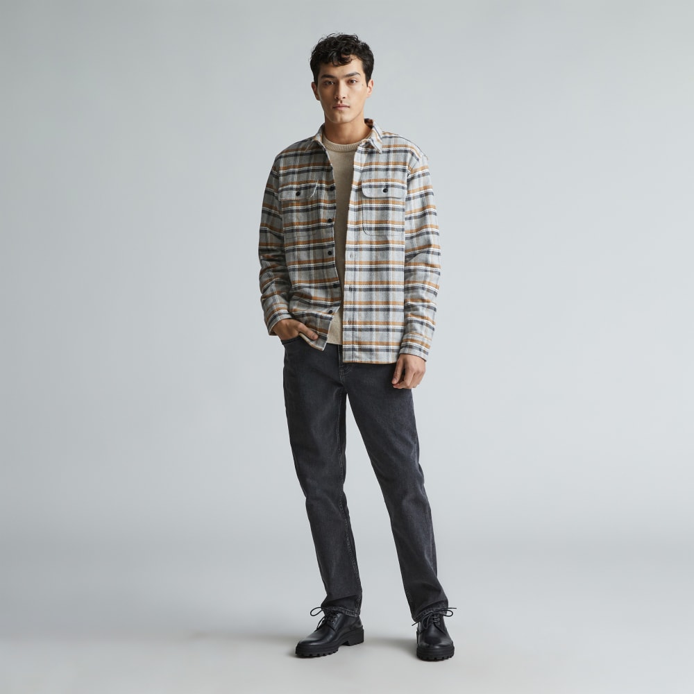The Heavyweight Overshirt | Uniform | Tobacco Brown / Heather Grey Plaid - Image 9