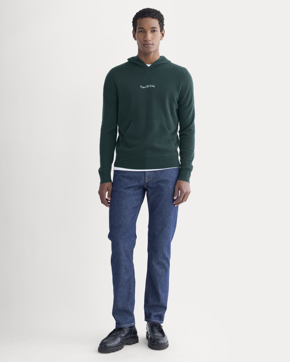 Everlane x Peace & Quiet Cashmere Hoodie | Pine - Image 3