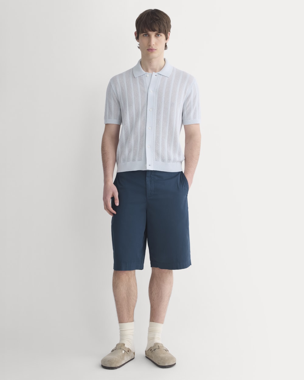 Textured Knit Resort Shirt | Skywriting - Image 3
