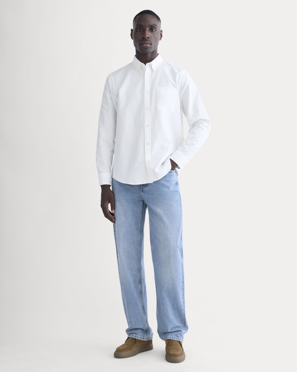 The Slim Oxford Shirt | White | Tall - Image 3
