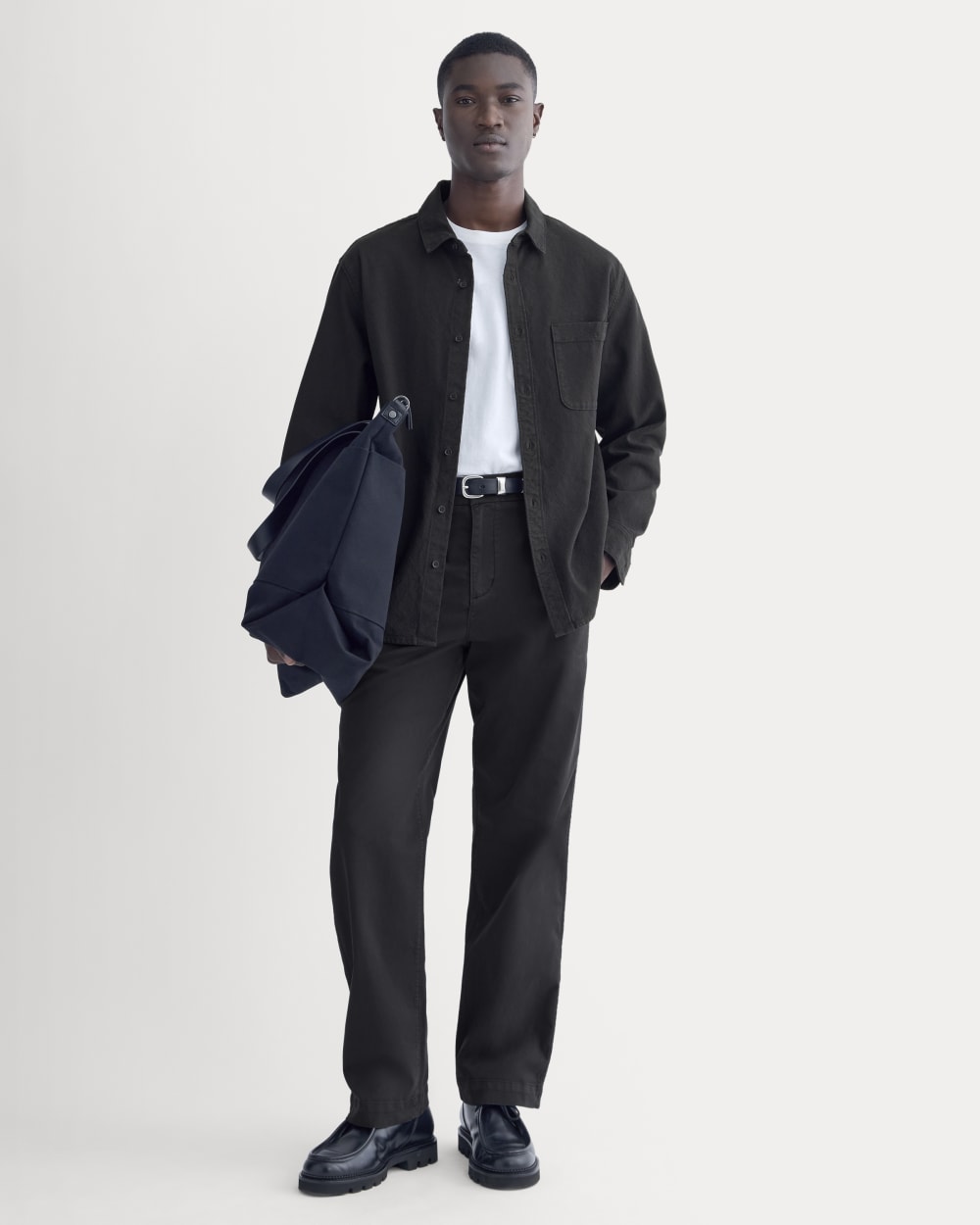 The Canvas Organic Cotton Overshirt | Black - Image 3