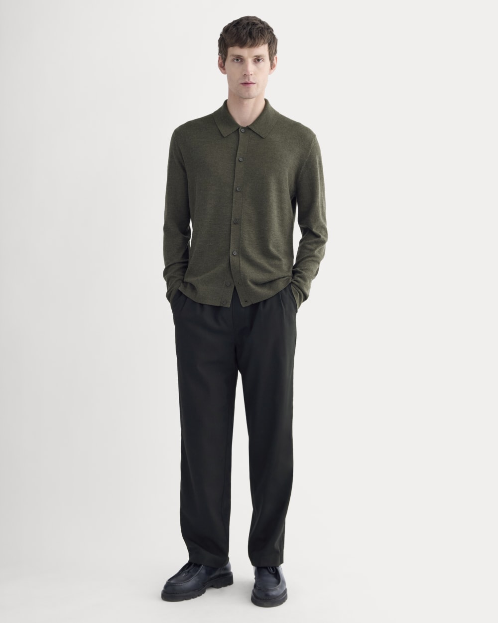 Ultrasoft Button-Down Sweater | Heather Beech - Image 3