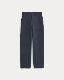 Alternative view of Relaxed Herringbone Fatigue Pants | Deep Navy